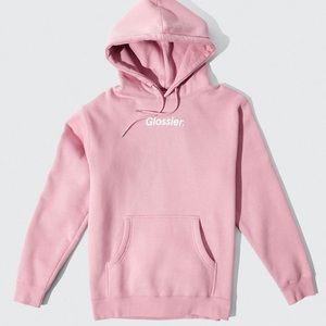 glossier pink hoodie